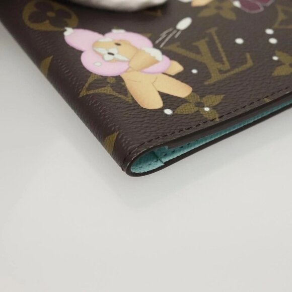LOUIS VUITTON Christmas Vivienne Couverture Passport Passport Case Auth 132776M - Picture 14 of 16